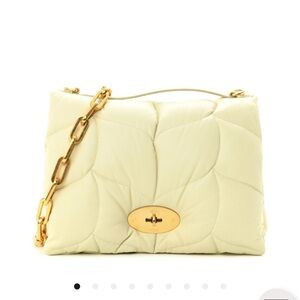 NWT Authentic Mulberry Little Softie Quilted Shoulder Bag, Nappa Leather, Cream